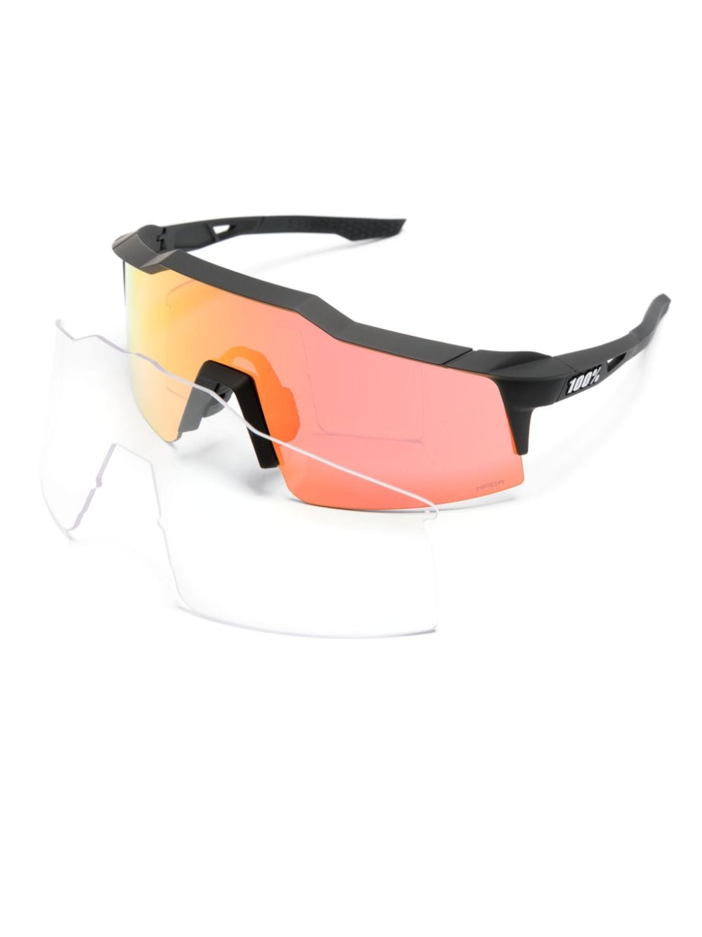 100% Eyewear Speedcraft zonnebril met oversized montuur - Zwart