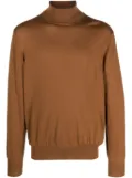 D4.0 virgin wool roll-neck jumper - Brown