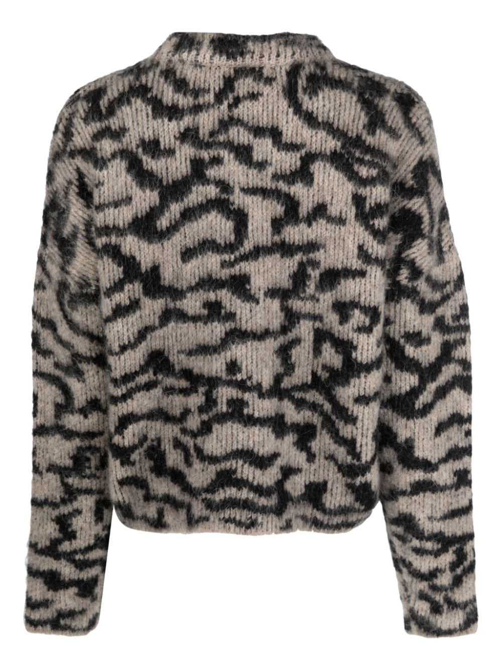 Shop Frame Animal-motif Jacquard Jumper In Neutrals