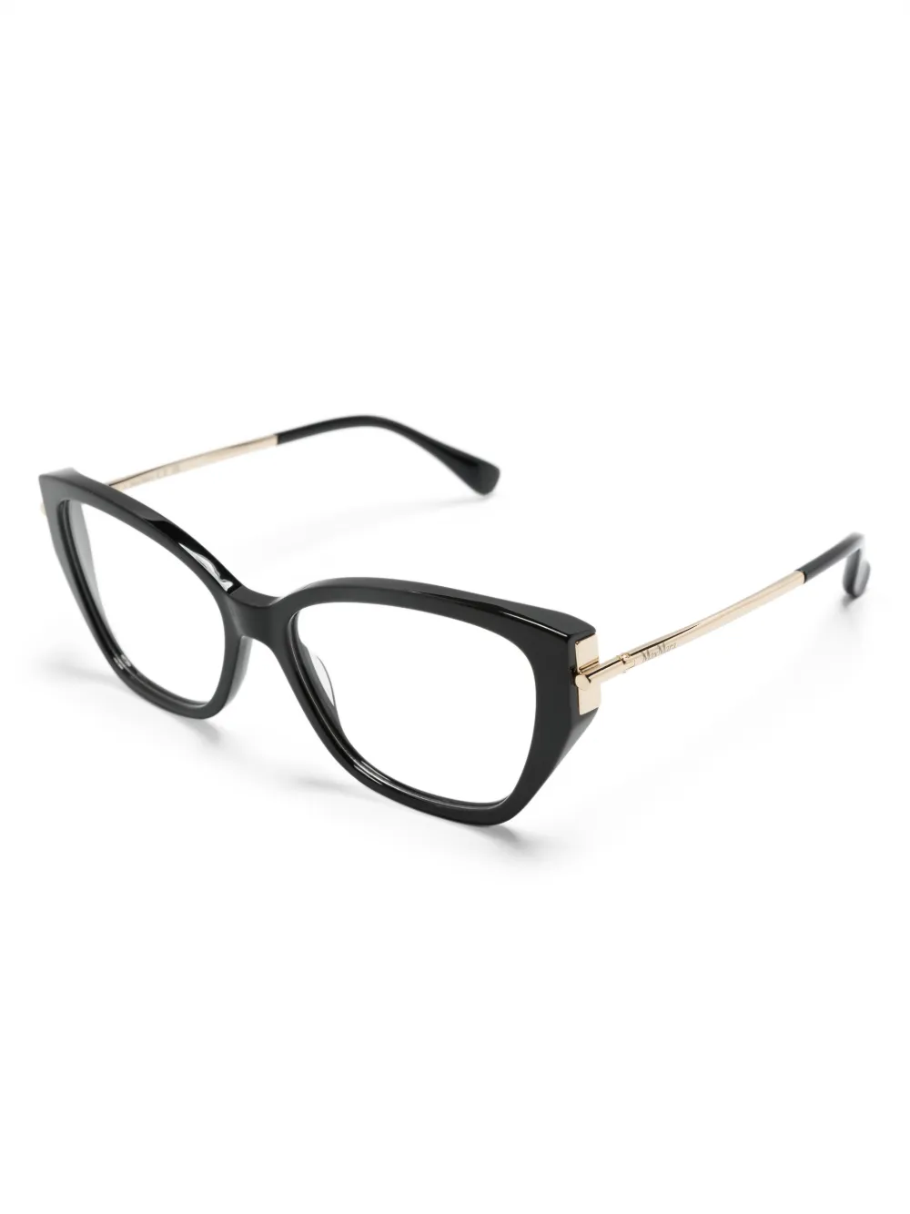 Max Mara Eyewear logo-engraved cat-eye glasses - Black