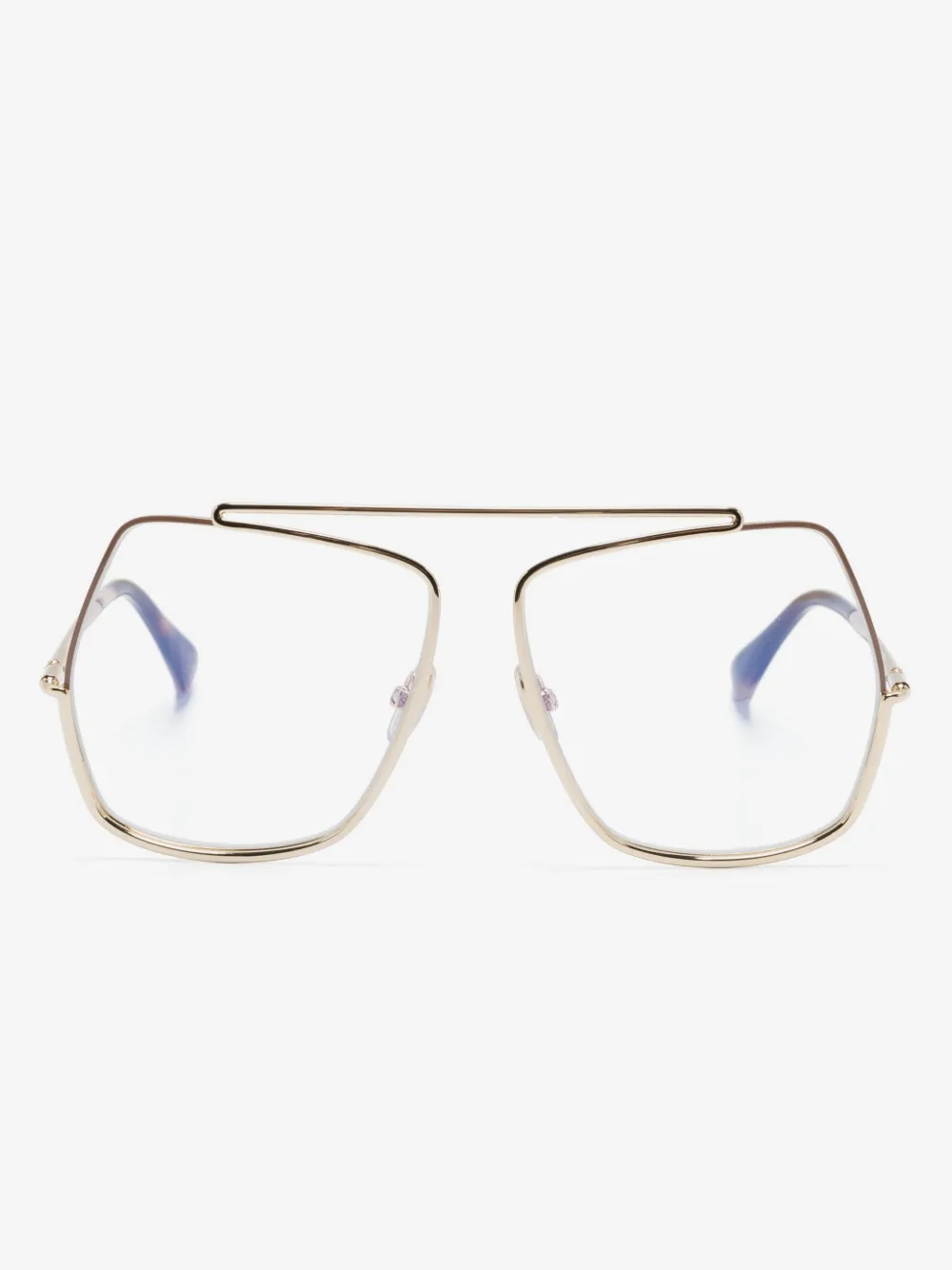oversized geometric-frame glasses, image 2 of 4