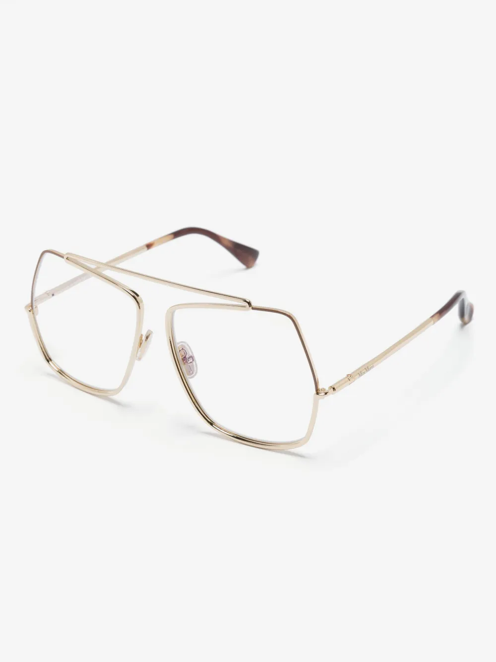 oversized geometric-frame glasses, image 3 of 4