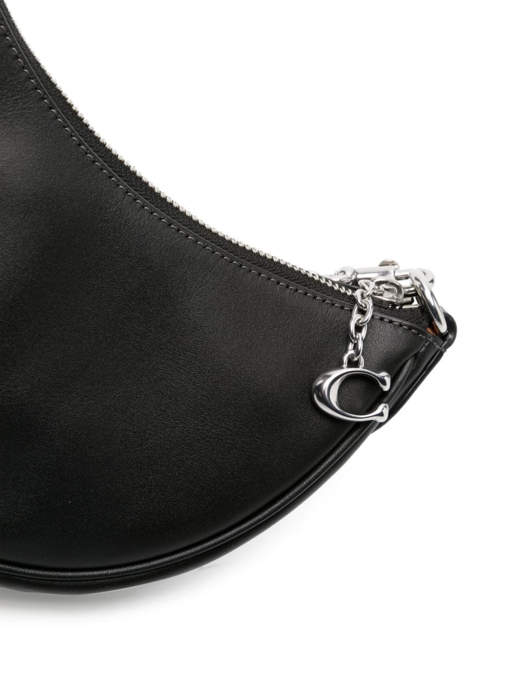 Shop Coach Mira Leather Shoulder Bag In 黑色
