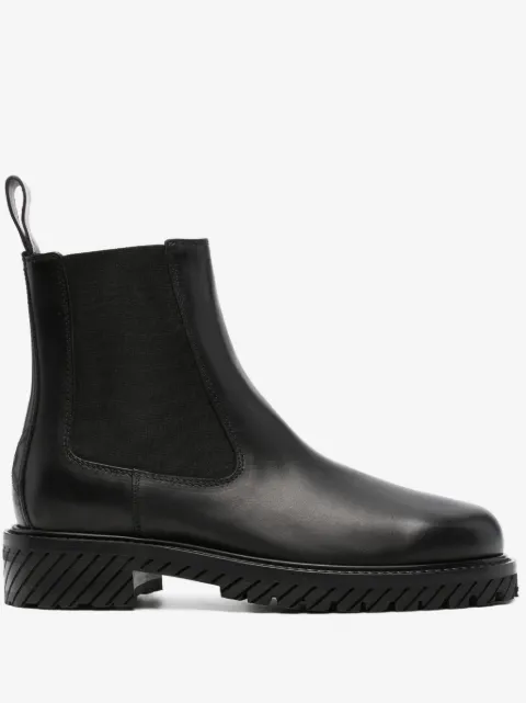 Off-White ankelboots med rundad tå