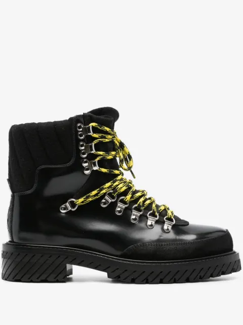 Off-White stövletter i lackat läder