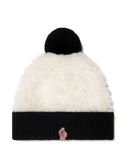 Moncler Enfant logo-patch pompom beanie 