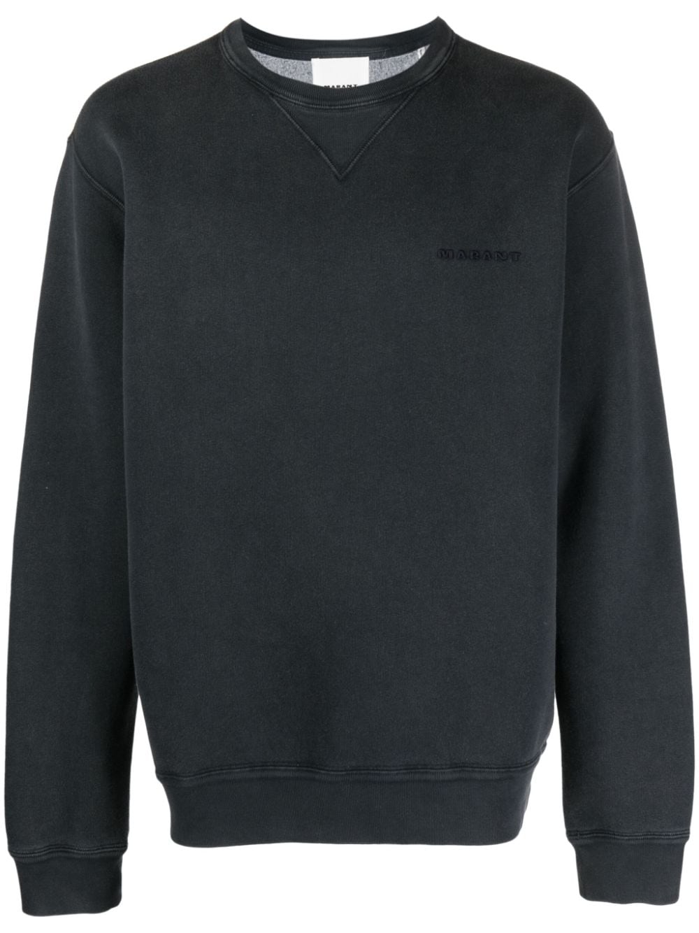 Marant Mikis Logo-embroidered Sweatshirt In Blue