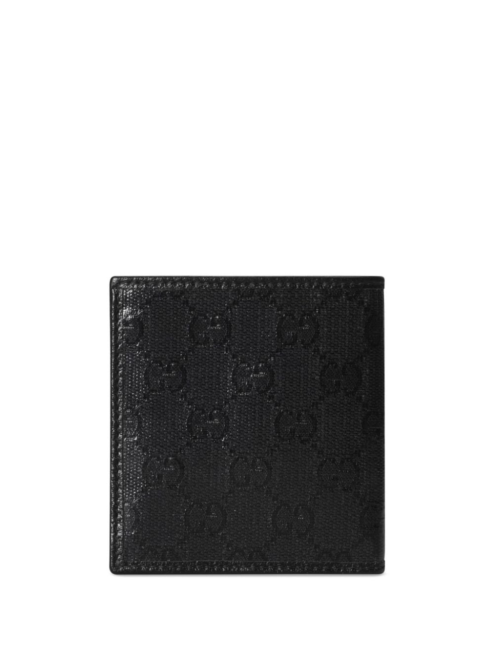 Shop Gucci Crystal Bi-fold Wallet In Black