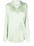 Jil Sander wrap satin shirt - Green