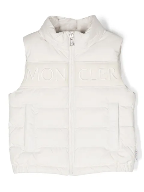 Moncler Enfant جيليه مبطن مطرز بشعار الماركة