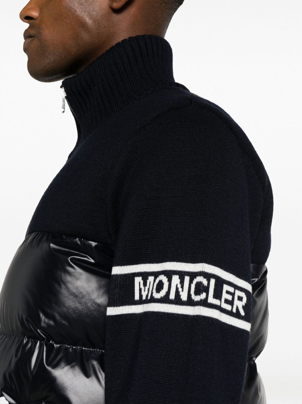 Moncler zip-up Padded Cardigan - Farfetch | Strickpullover
