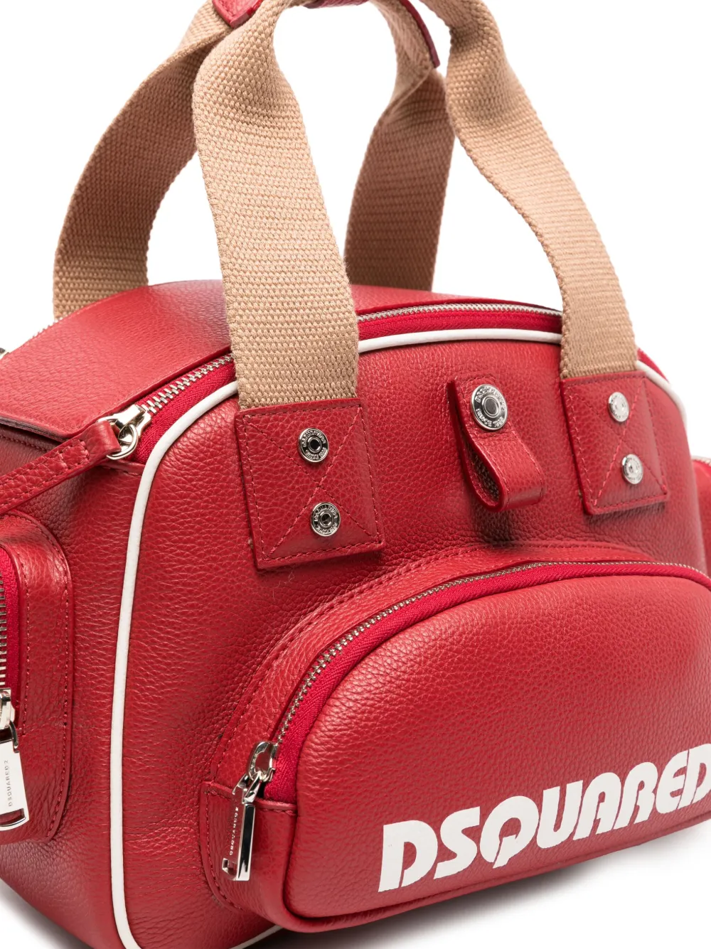 DSQUARED2 Leren shopper Rood
