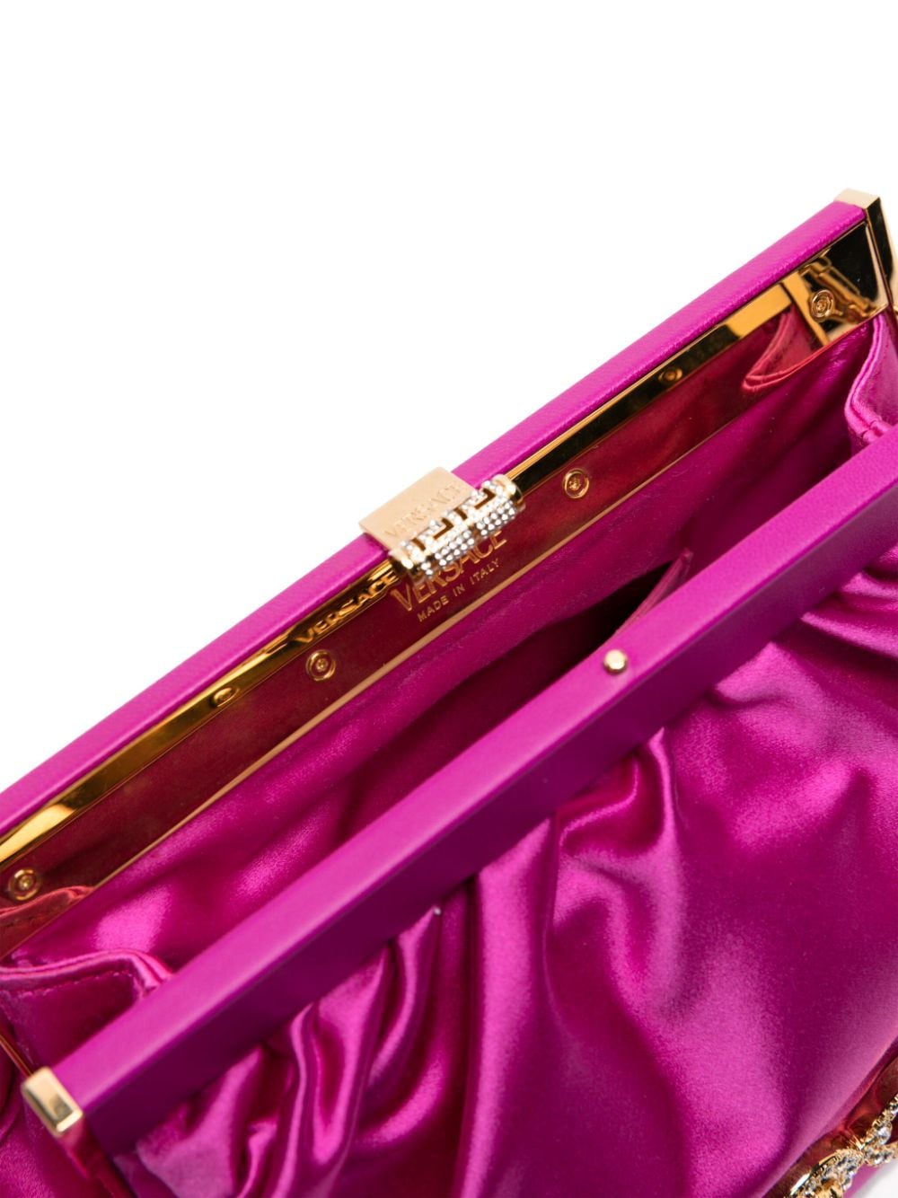 Shop Versace Medusa-plaque Clutch Bag In Pink