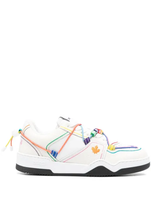 DSQUARED2 Spiker logo-beaded leather sneakers