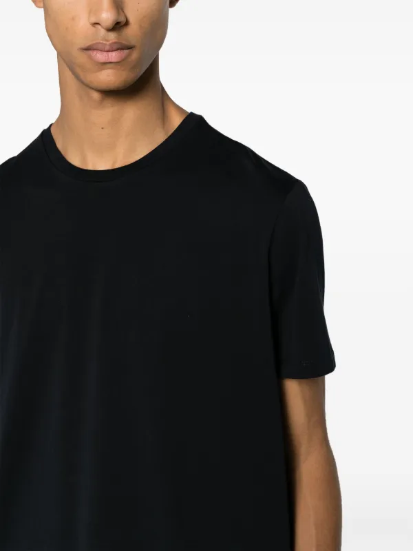 Tシャツ・カットソー MAJESTIC FILATURES Crew-neck T-shirt in silk and cotton Majestic Filatures crew-neck Cotton T-shirt | Blue | FARFETCH