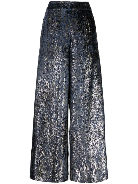 Biyan pantalones palazzo en jacquard