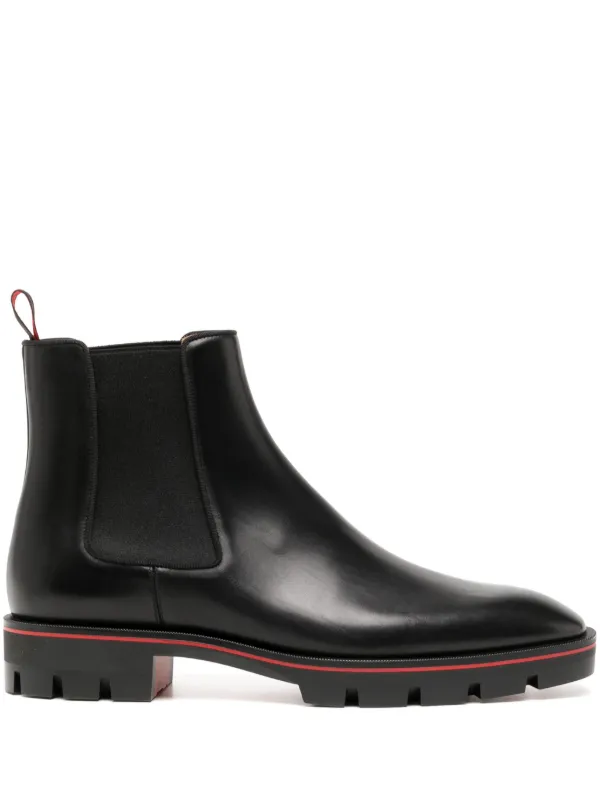 Christian Louboutin Alpinosol Leather Chelsea Boots Black FARFETCH