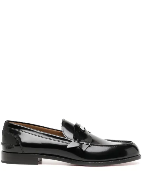 Christian Louboutin mocasines penny con logo grabado