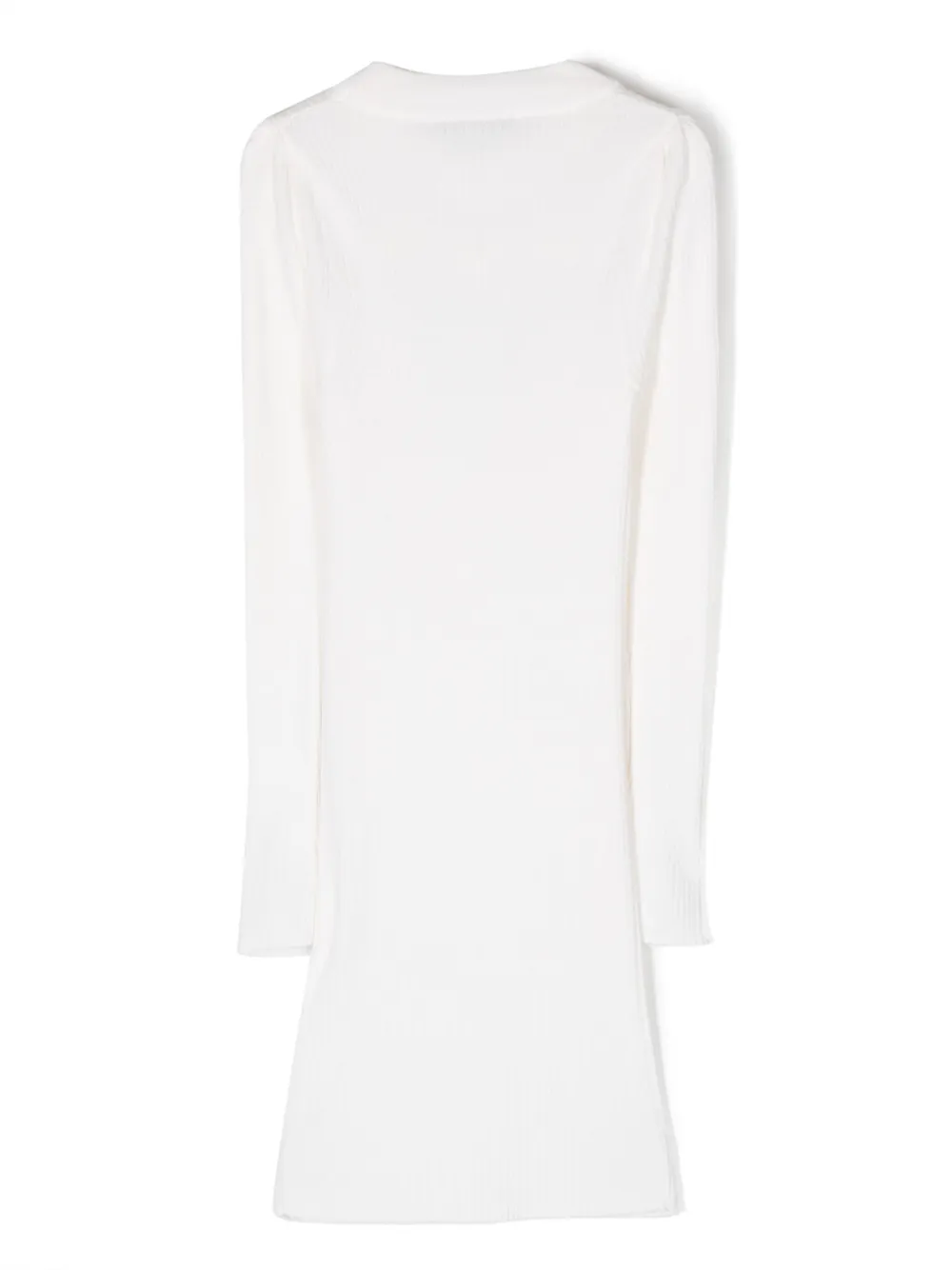 Miss Blumarine floral-detail ribbed knit dress - Wit