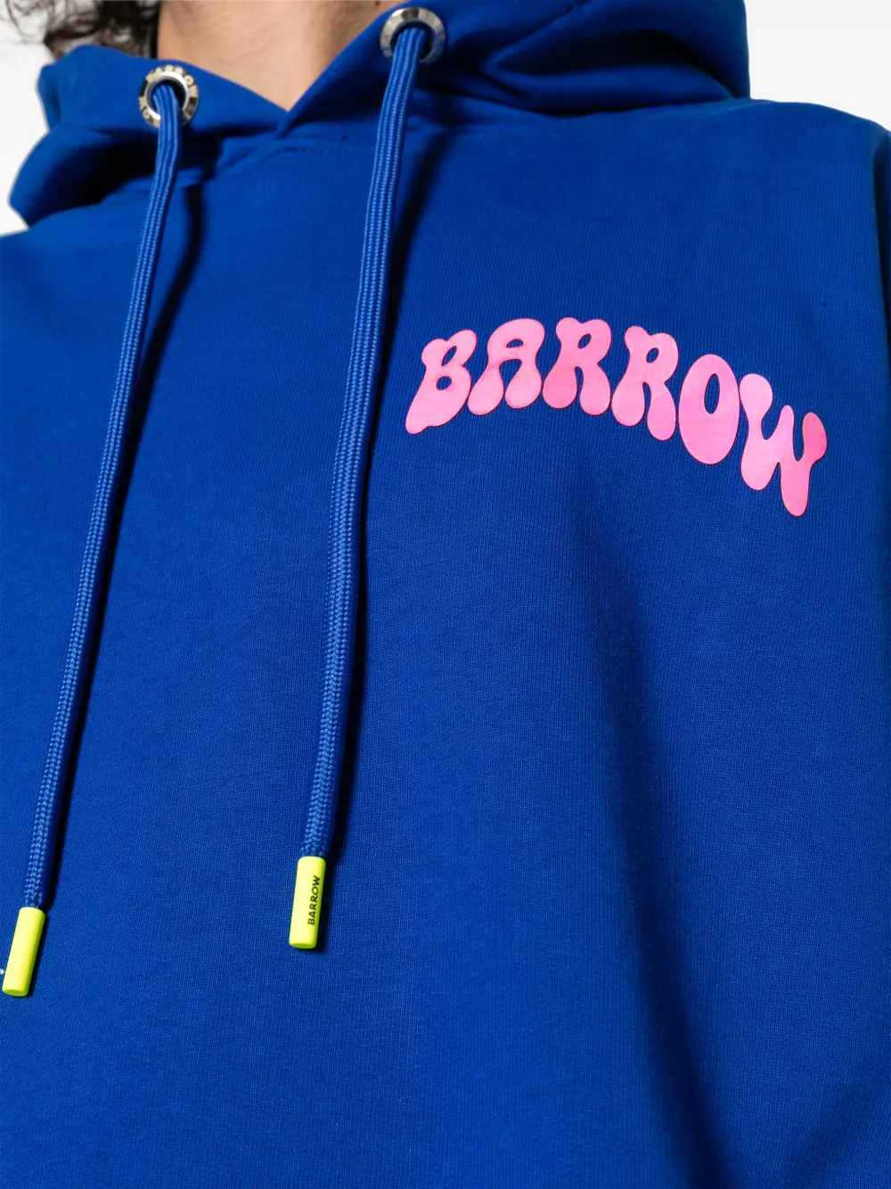 BARROW Katoenen hoodie met logoprint Blauw