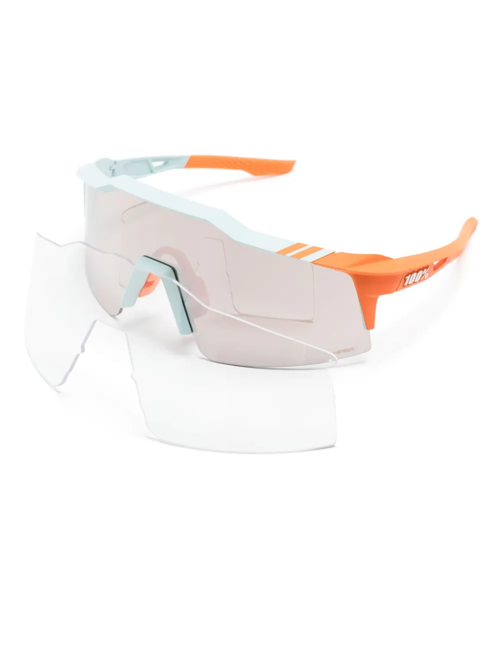 100% Eyewear Speedcraft zonnebril met oversized montuur - Blauw