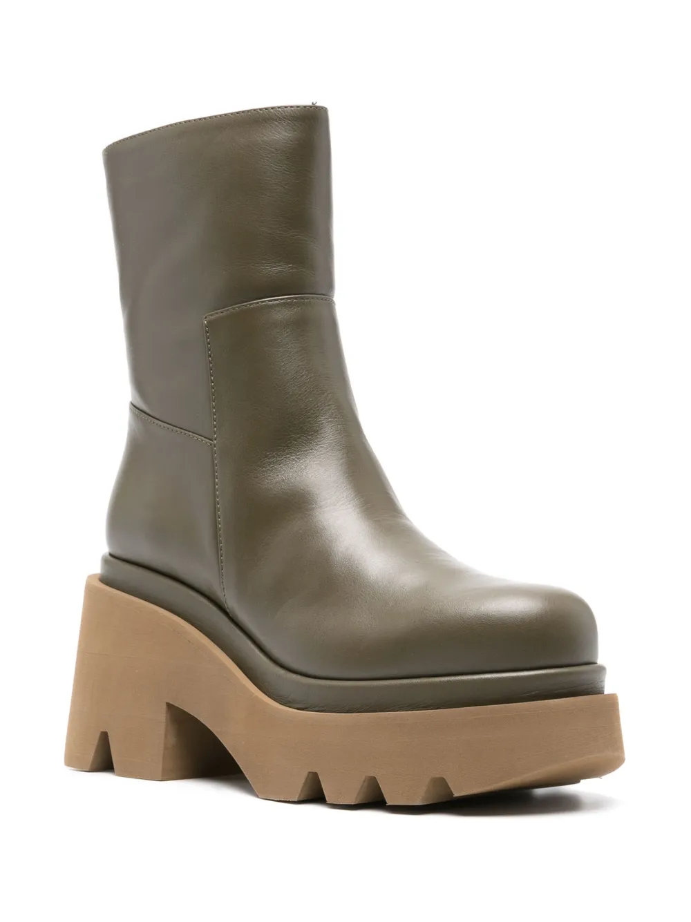 Paloma Barceló Leonor 80mm leather boots - Groen