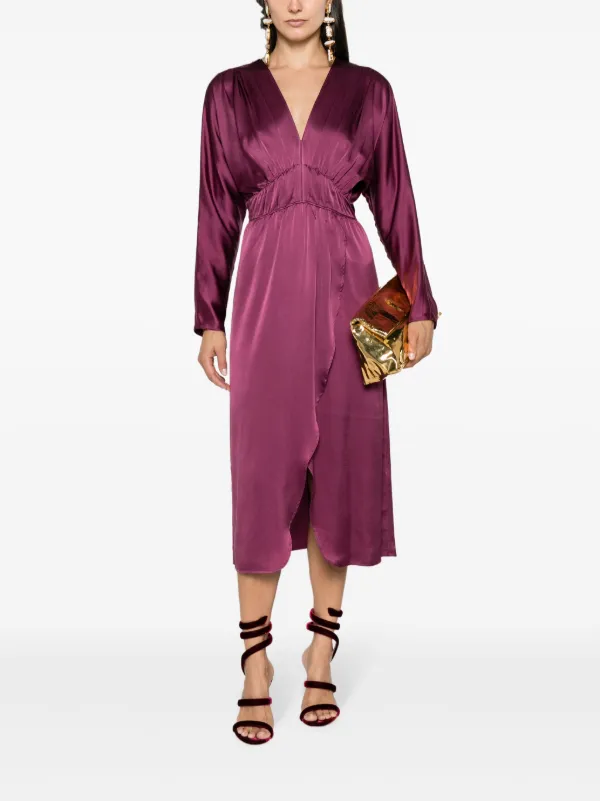 Forte Forte Vestido Midi De Seda Con Dise o Drapeado Farfetch