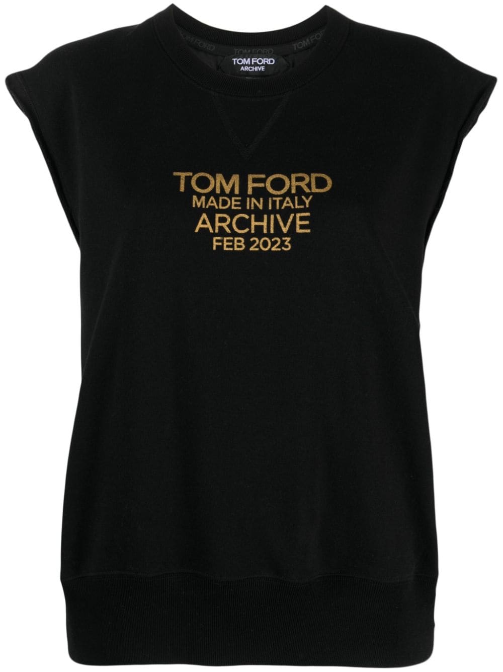 TOM FORD T-shirt met logoprint Zwart
