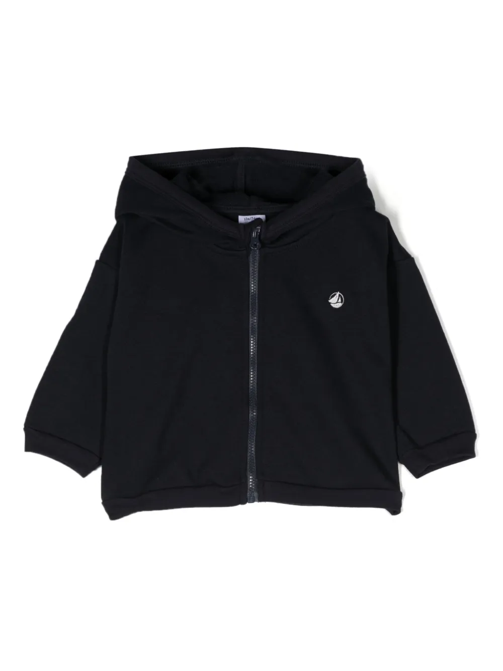 Petit Bateau Hoodie met geborduurd logo Blauw