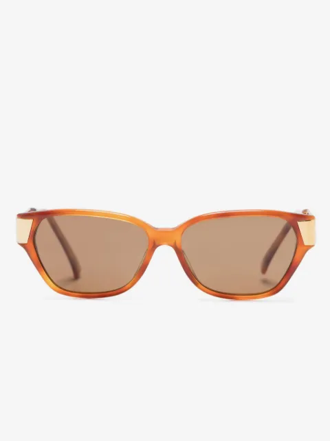 Gianfranco Ferré Pre-Owned logo-plaque tortoiseshell-effect sunglasses
