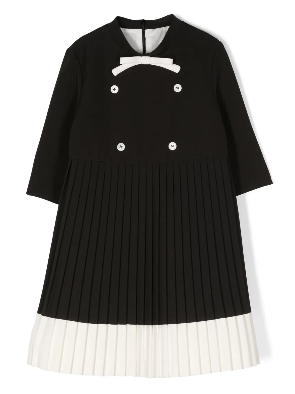 Mi Mi Sol decorativebutton Pleated Dress Farfetch