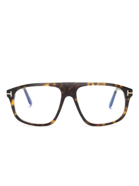 TOM FORD Eyewear FT5901B tortoiseshell pilot-frame glasses