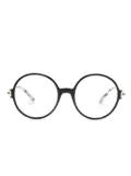 TOM FORD Eyewear FT5914B tortoiseshell round-frame glasses - Black