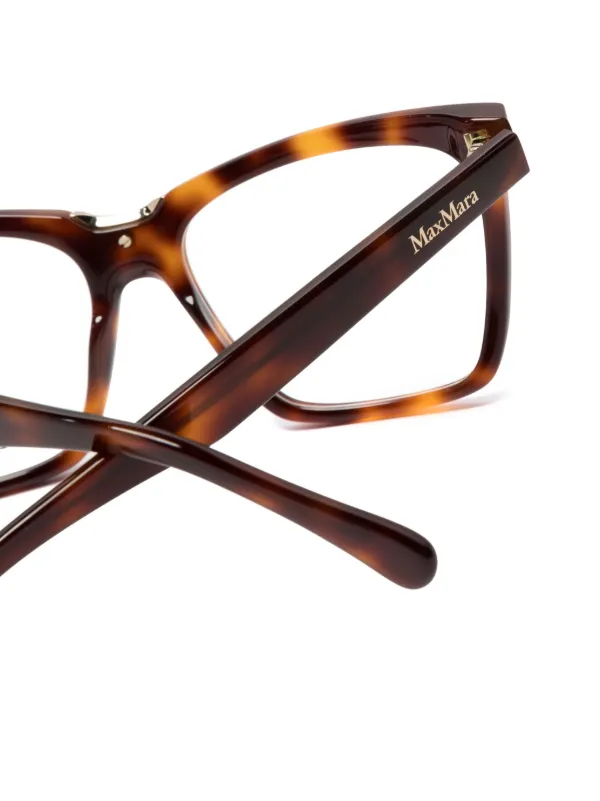 Max Mara Eyewear tortoiseshell-effect cat-eye Frame Glasses  display picture 3