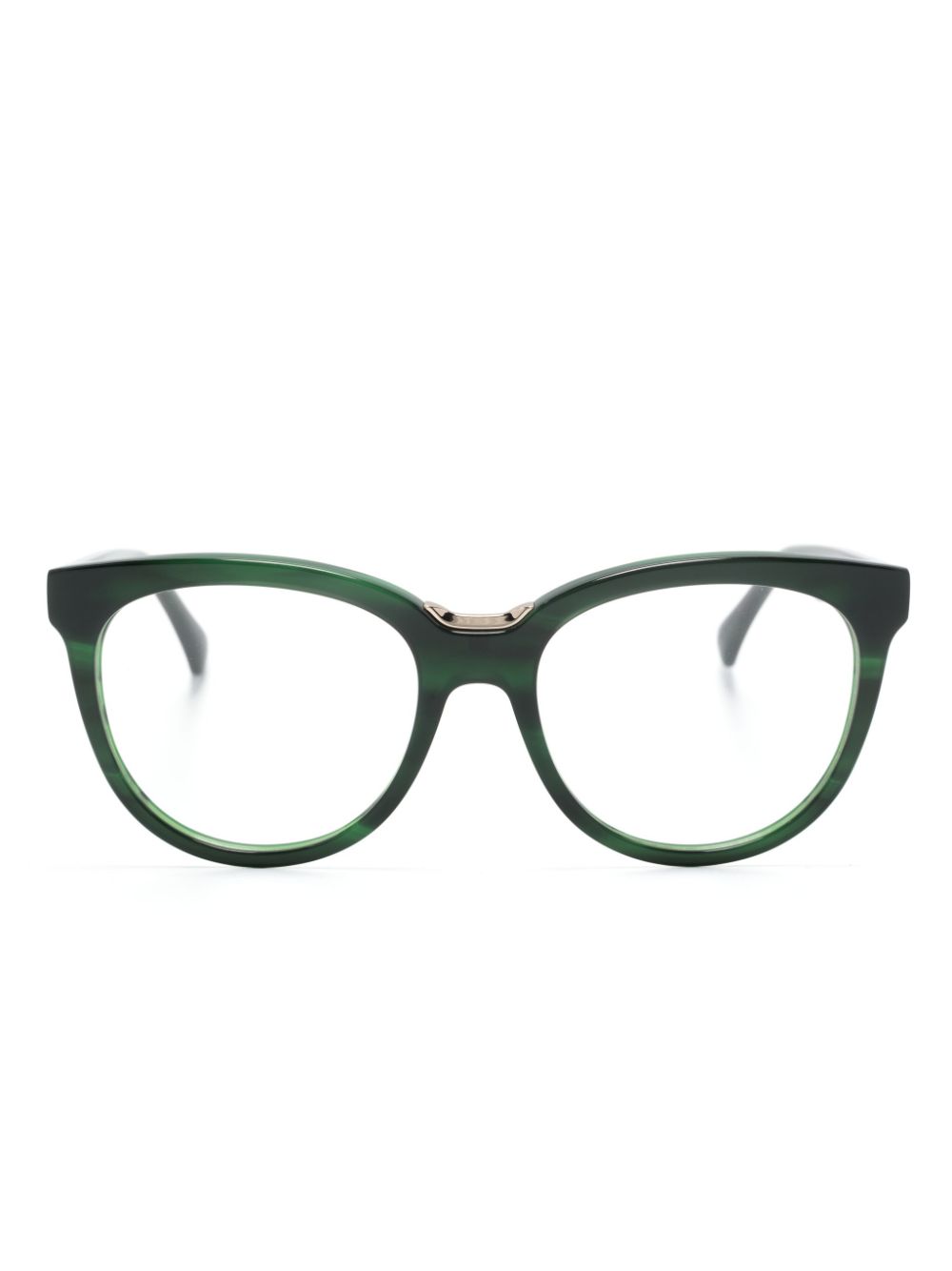 logo-print cat-eye frame glasses