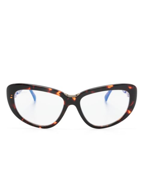 Max Mara Eyewear tortoiseshell-effect cat-eye frame glasses Women