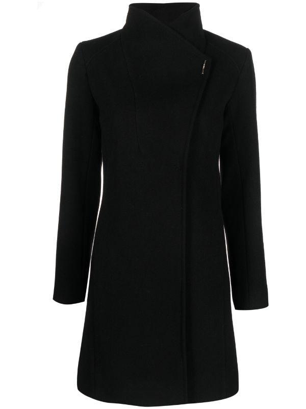 Double breasted funnel neck on sale coat