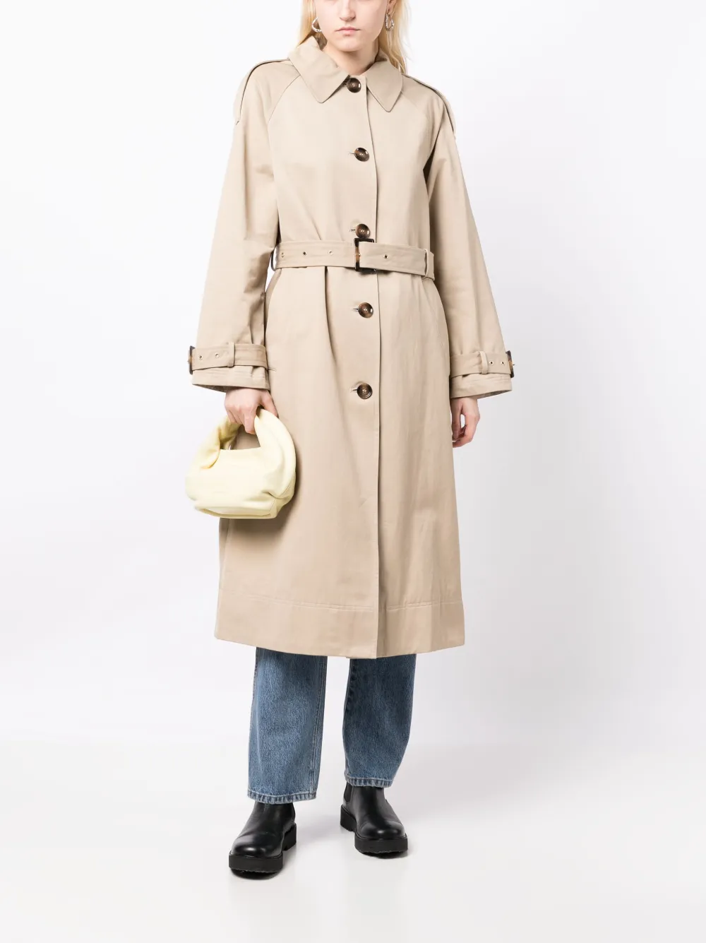 Shop Barbour Marie Belted Trench Coat In Brown