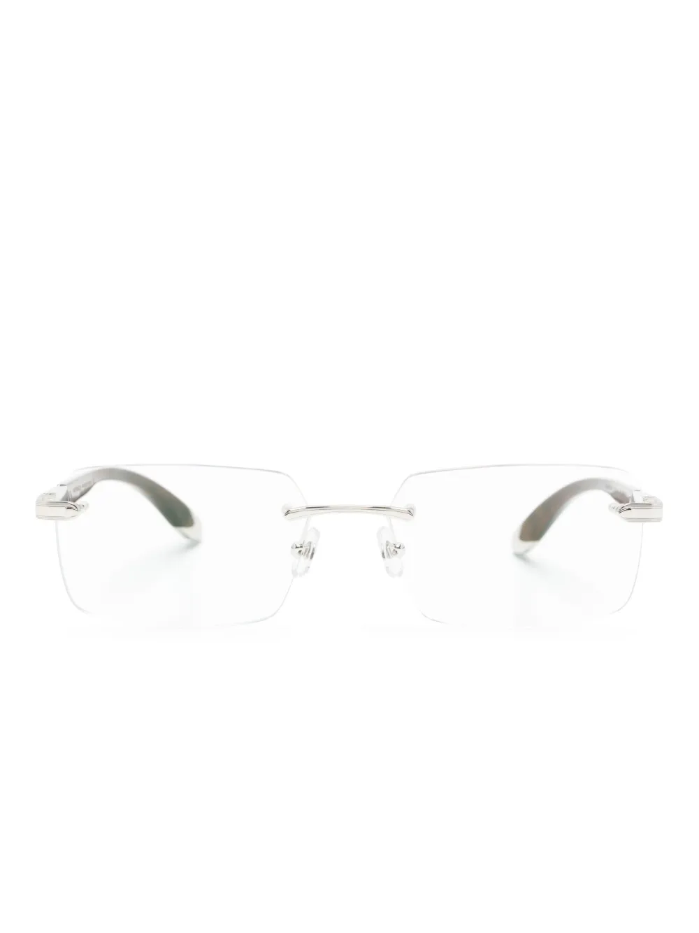 Maybach eyewear lentes The Symphony con armazón rectangular | plateado | Image 1