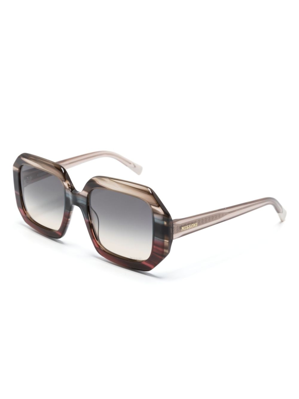 Shop Missoni Eyewear Square-frame Tortoiseshell-effect Sunglasses In Brown