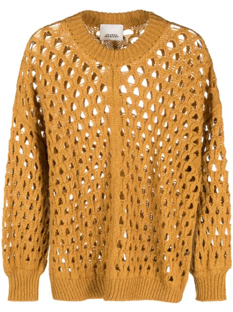 ISABEL MARANT perforated drop-shoulder jumper Women