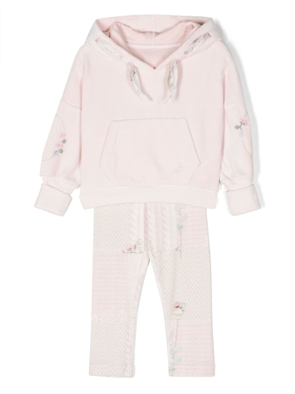 Lapin House Kids' Logo-print Cotton Tracksuit In Pink