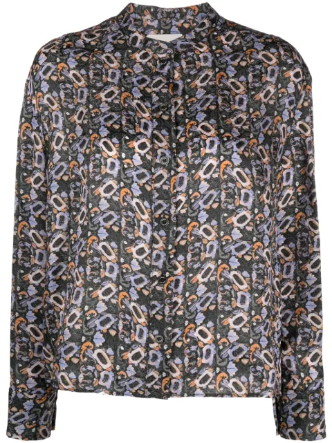 ISABEL MARANT Leidy geometric-print long-sleeve shirt