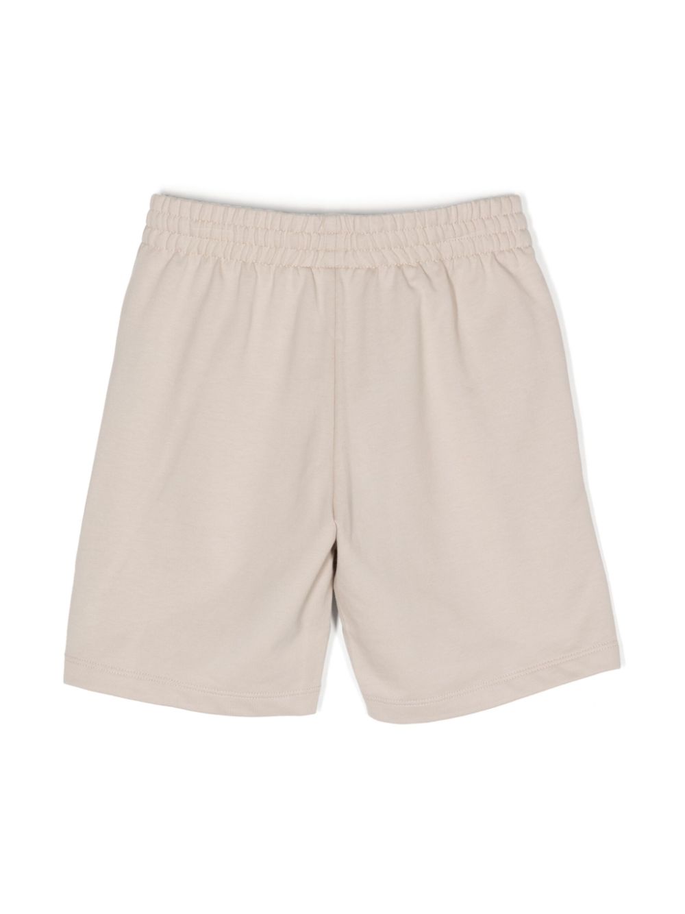 Emporio Armani Kids raised-logo cotton track shorts - Beige