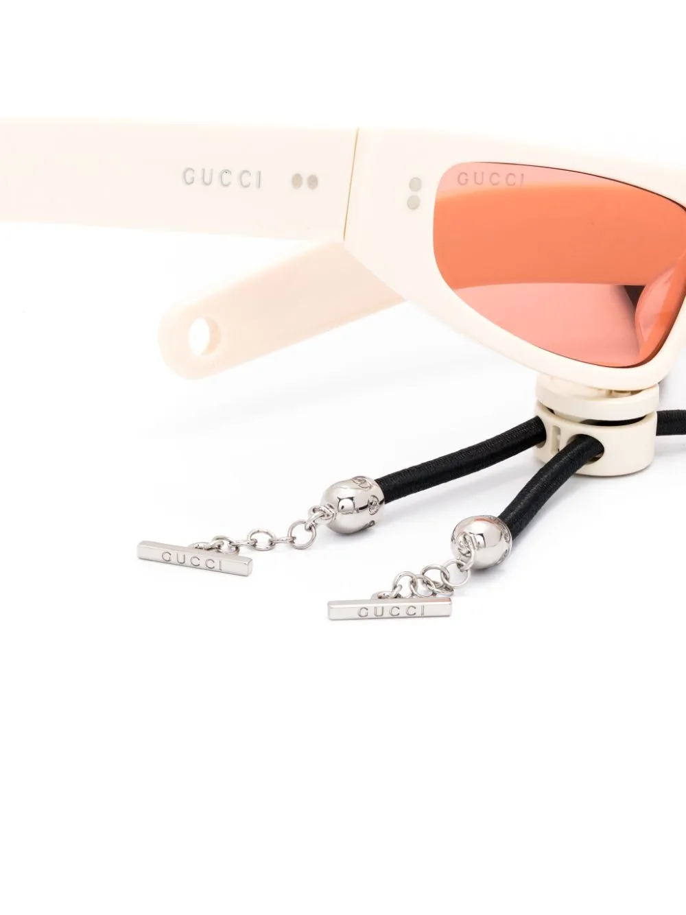 Gucci Eyewear Zonnebril met schild montuur Wit