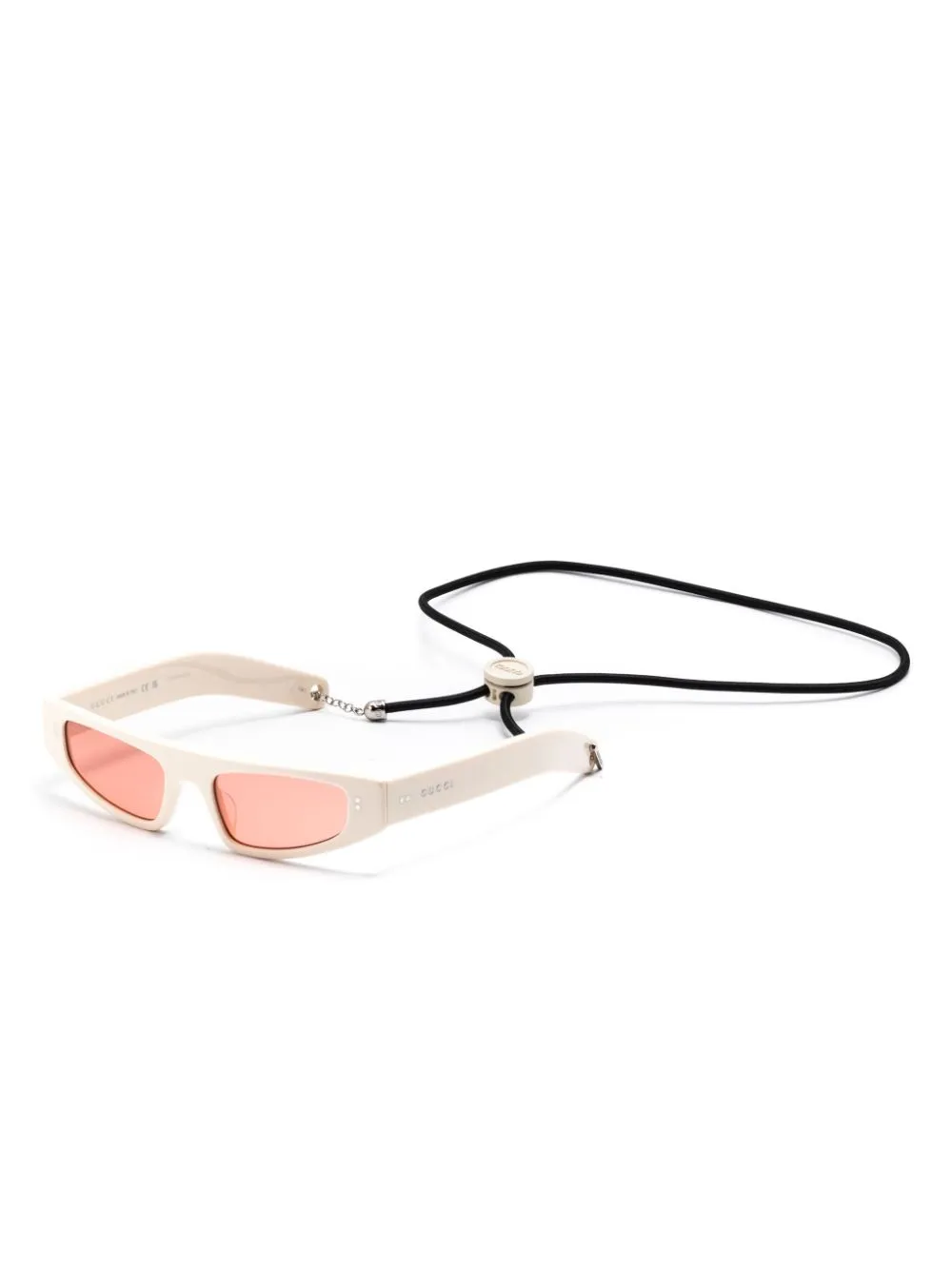 Gucci Eyewear Zonnebril met schild montuur Wit