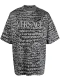 Versace Coccodrillo-print cotton T-shirt - Grey