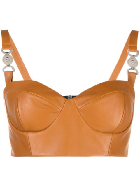 Versace Medusa '95 leather bustier top Women