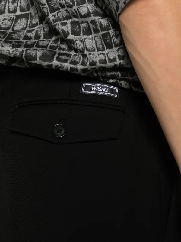 【関税＆送料込み】Versace Wool Tailored Trousers Versace Wool Tailored Trousers | Black | FARFETCH