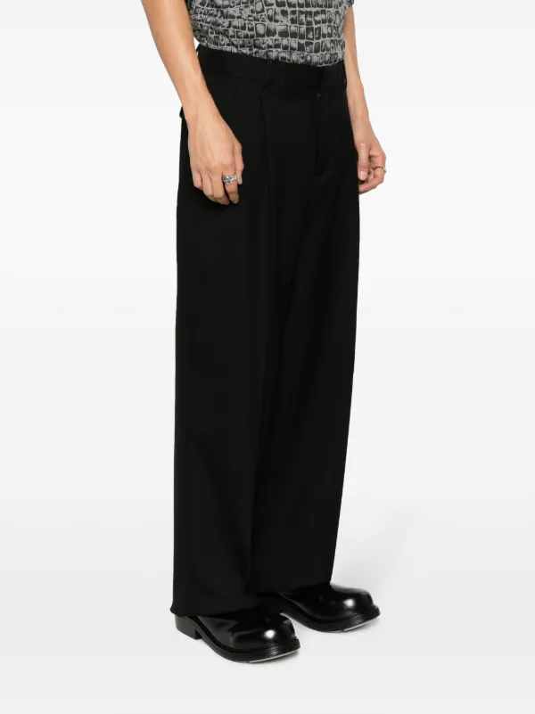 【関税&送料込み】Versace Wool Tailored Trousers Versace Wool Tailored Trousers | Black | FARFETCH